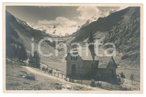 1927 SOLDA / STELVIO (BZ) Chiesa protestante e Gruppo ORTLES *Cartolina FP VG