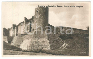 1934 LUCERA (FG) Castello Svevo: Torre della Regina - Cartolina FP VG