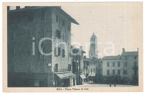 1939 BRA (CN) Piazza Palazzo di CittÃ  *Cartolina ANIMATA FP VG  Cartolina postale d'epoca, viaggiata.Correttore apposto al verso per nascondere il nome del destinatario. GOOD/buono  Formato: 14x9 cm originale e autentica 1