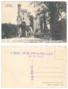 1915 ca CIVIDALE DEL FRIULI (UD) Castello CRAIGHER *Cartolina postale FP NV