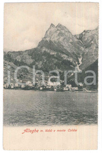1908 ALLEGHE (BL) Panorama con Monte Coldai - Cartolina FP VG