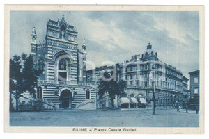 1933 FIUME (ISTRIA ITALIANA) Piazza Cesare Battisti *Cartolina postale FP VG