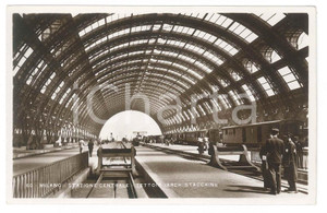1930 ca MILANO Stazione Centrale - Tettoie - Cartolina ANIMATA FP NV