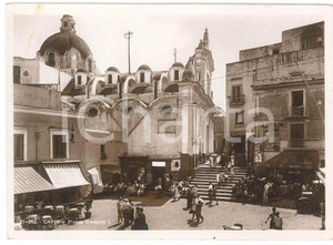 1942 CAPRI Turisti in Piazza Umberto I - Cartolina ANIMATA FG VG
