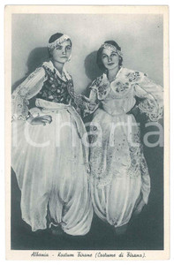1941 TIRANA (ALBANIA) Costumi - Donne *Cartolina FOLKLORE FP VG