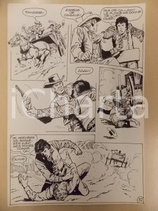 Opera d’arte autentica 1990 BILLY BOYD Ep.3 Luciano BERNASCONI Rissa tra cowboy Tavola originale LUBE 1