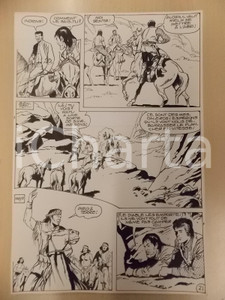 Opera d’arte autentica 1990 BILLY BOYD Ep.3 Luciano BERNASCONI Assalto pellerossa Tavola originale LUBE 1