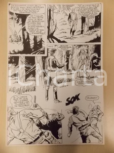 Opera d’arte autentica 1990 BILLY BOYD Ep.4 Luciano BERNASCONI Sparatoria tra cowboy Tavola originale 1