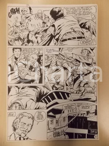 Opera d’arte autentica 1990 BILLY BOYD Ep.4 Luciano BERNASCONI Rissa al saloon Tavola originale 1