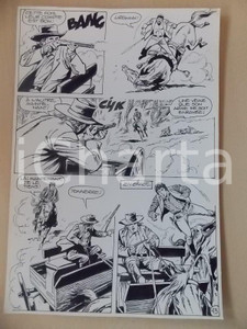 Opera d’arte autentica 1990 BILLY BOYD Ep.5 Luciano BERNASCONI Cowboy salta su diligenza Tav. originale 1