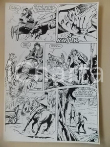 Opera d’arte autentica 1990 BILLY BOYD Ep.5 L. BERNASCONI Cowboy rompe maschera con pugno Tav originale 1
