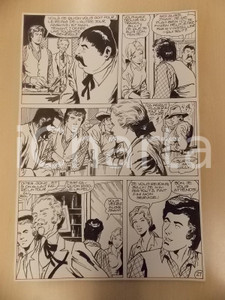 Opera d’arte autentica 1990 BILLY BOYD Ep.4 L. BERNASCONI Cowboy al bancone del saloon Tavola originale 1