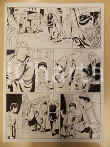 Opera d’arte autentica 2001 WAMPUS Ep. 4 Luciano BERNASCONI Ladruncolo inganna mercante Tav. originale 1