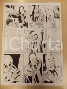 Opera d’arte autentica 2001 WAMPUS Ep. 4 Luciano BERNASCONI Stregone picchia bambino Tavola originale 1