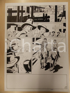 Opera d’arte autentica 1990 Luciano BERNASCONI Billy BOYD e Watu arrivano in città Tavola originale 1