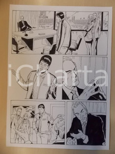 Opera d’arte autentica 2001 WAMPUS Luciano BERNASCONI Riunione negli uffici di LONDRA Tavola originale 1