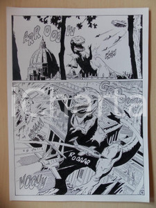 Opera d’arte autentica 2001 WAMPUS Luciano BERNASCONI Dinosauro distrugge Basilica San Pietro Tavola 1