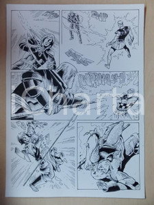 Opera d’arte autentica 2001 WAMPUS Luciano BERNASCONI Lotta tra cavalieri Tavola originale LUBE 1