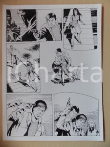 Opera d’arte autentica 2001 WAMPUS Luciano BERNASCONI Tentato suicidio sul molo Tavola originale LUBE 1