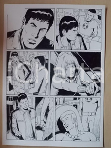 Opera d’arte autentica 2001 WAMPUS Luciano BERNASCONI Viaggio integalattico Tavola originale LUBE 1