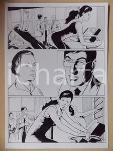 Opera d’arte autentica 1980 PHENIX Luciano BERNASCONI Allenamento in palestra Tavola originale LUBE 1