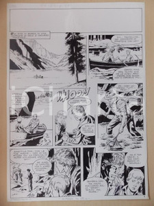 Opera d’arte autentica 1970 ca REGALO PER TE Luciano BERNASCONI A pesca con la dinamite Tavola LUBE 1