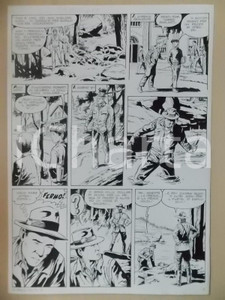 Opera d’arte autentica 1970 REGALO PER TE Luciano BERNASCONI Ranger cattura pescatore di frodo Tavola 1