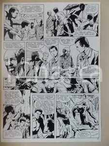 Opera d’arte autentica 1970 ca ISOLA DI FUOCO Luciano BERNASCONI Rissa nella foresta Tavola originale 1