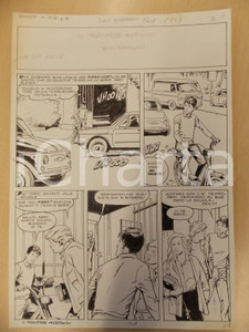 Opera d’arte autentica 1970 ca PEDINATORE MISTERIOSO Luciano BERNASCONI Motorino PIAGGIO Ciao Tavola 1