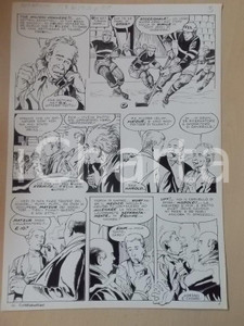 Opera d’arte autentica 1970 ca SUPERCAMPIONE Luciano BERNASCONI Partita di hockey Tavola originale 1