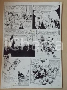 Opera d’arte autentica 1970 ca SUPERCAMPIONE Luciano BERNASCONI Match di hockey Tavola originale LUBE 1