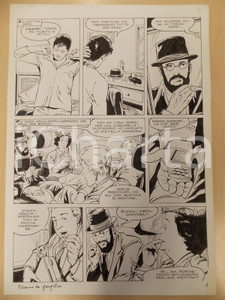 Opera d’arte autentica 1970 ESAME DA GANGSTER Luciano BERNASCONI Viaggio in treno con rabbino Tavola 1