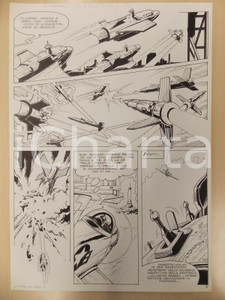 Opera d’arte autentica 1970 ca PORTA NEL CIELO Luciano BERNASCONI Missili spaziali Tavola originale 1