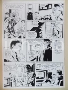 Opera d’arte autentica 1970 CASO NATHAN MORTIMER Luciano BERNASCONI Notizie alla TV Tavola originale 1