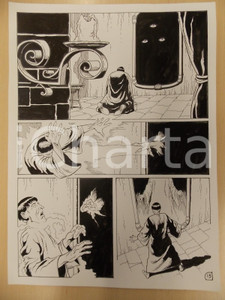 Opera d’arte autentica 1975 ca KABUR Luciano BERNASCONI Demone fuoriesce dallo specchio Tavola LUBE 1