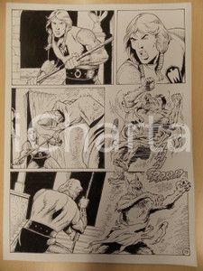 Opera d’arte autentica 1975 ca KABUR Luciano BERNASCONI Trasformazione in lupo mannaro Tavola LUBE 1