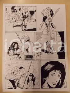 Opera d’arte autentica 1975 ca LUBE Luciano Bernasconi KABUR bacia la principessa Tavola originale 1