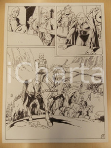 Opera d’arte autentica 1975 ca KABUR Luciano BERNASCONI Guerrieri mongoli Tavola originale LUBE 1