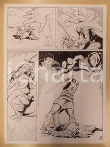 Opera d’arte autentica 1975 ca LUBE Luciano BERNASCONI Mano gigante stritola KABUR Tavola originale 1