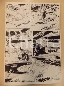 Opera d’arte autentica 1970 ca IL CONSULENTE Luciano BERNASCONI Marine abbatte UFO Tavola originale 1