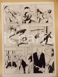 Opera d’arte autentica 2001 WAMPUS Luciano BERNASCONI Poliziotto vede robot Tavola originale LUBE 1