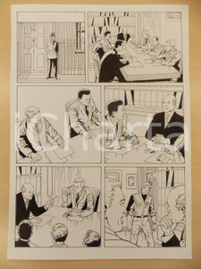 Opera d’arte autentica 2001 WAMPUS Luciano BERNASCONI 10 Downing Street Riunione Primo Ministro Tavola 1