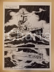 Opera d’arte autentica 1996 CRONONAUTI 5 Luciano BERNASCONI Corazzata tedesca ADMIRAL GRAF SPEE Tavola 1