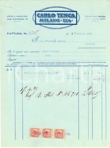Documento originale, autentico 1929 MILANO Via Canova  Carlo TENCA MILANO 126 Datari 1