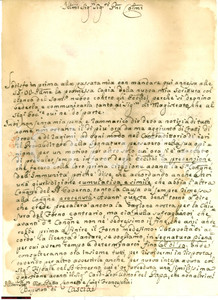 Documento originale, autentico 1781 ROMA Della causa del forno abusivo non si vede la fine 1
