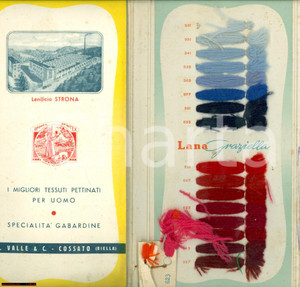 Materiale pubblicitario d’epoca 1940 circa COSSATO BI Campionario lane GRAZIELLA 1