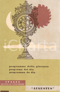 Oggetto da collezione cartaceo 1956 PROGRAMMA PRIMA CLASSE della giornata sulla M/n AUGUSTUS 1