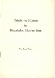 Oggetto da collezione cartaceo 1960 ca Gerold WALSER Griechische MÃ¼nzen Museum BERN 1