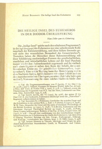 Libro, pubblicazione d epoca 1965 Horst BRAUNERT Die heilige Insel des Euhemeros 1
