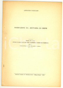 Libro, pubblicazione d epoca 1956 Antonino PAGLIARO Osservazioni diagramma di CIRENE 1